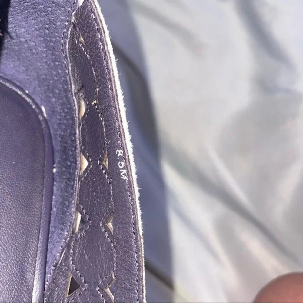 Vaneli criss cross leather studded flats SZ 8.5